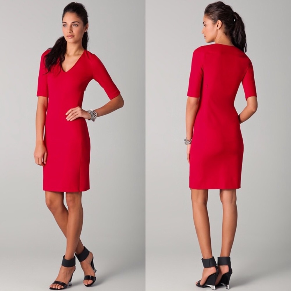 DVF Takara dress GORGEOUS size 4 coral excellent condition